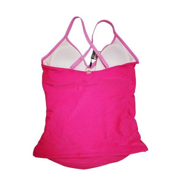 Relleciga Pink Tankini Top Size XL With Built-In Bra Cups & Adjustable Straps $1 - Picture 3 of 10